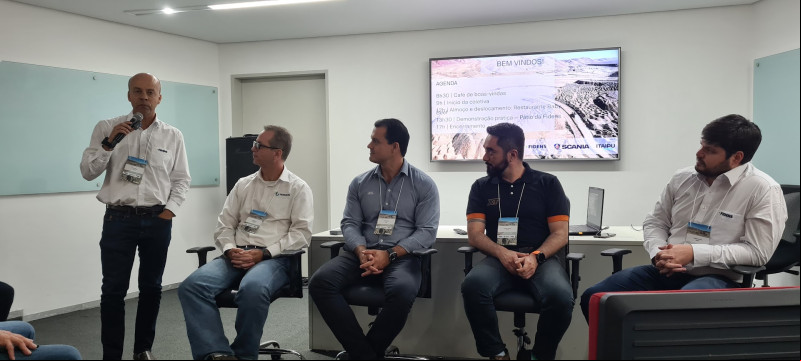 Apresentação do caminhão teleoperado projetado pela Scania, Hexagon e Fidens