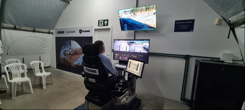 Apresentação do caminhão teleoperado projetado pela Scania, Hexagon e Fidens