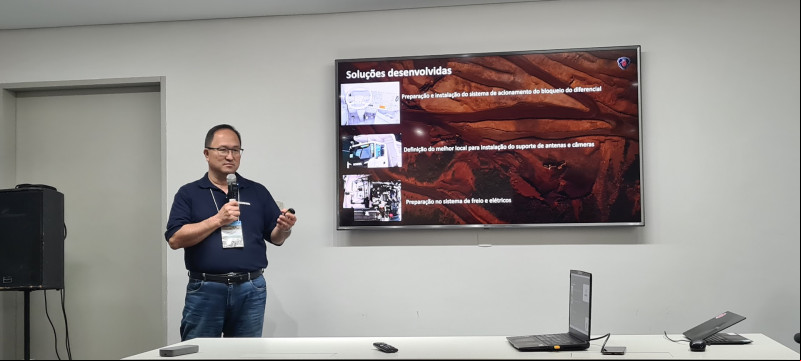 Apresentação do caminhão teleoperado projetado pela Scania, Hexagon e Fidens